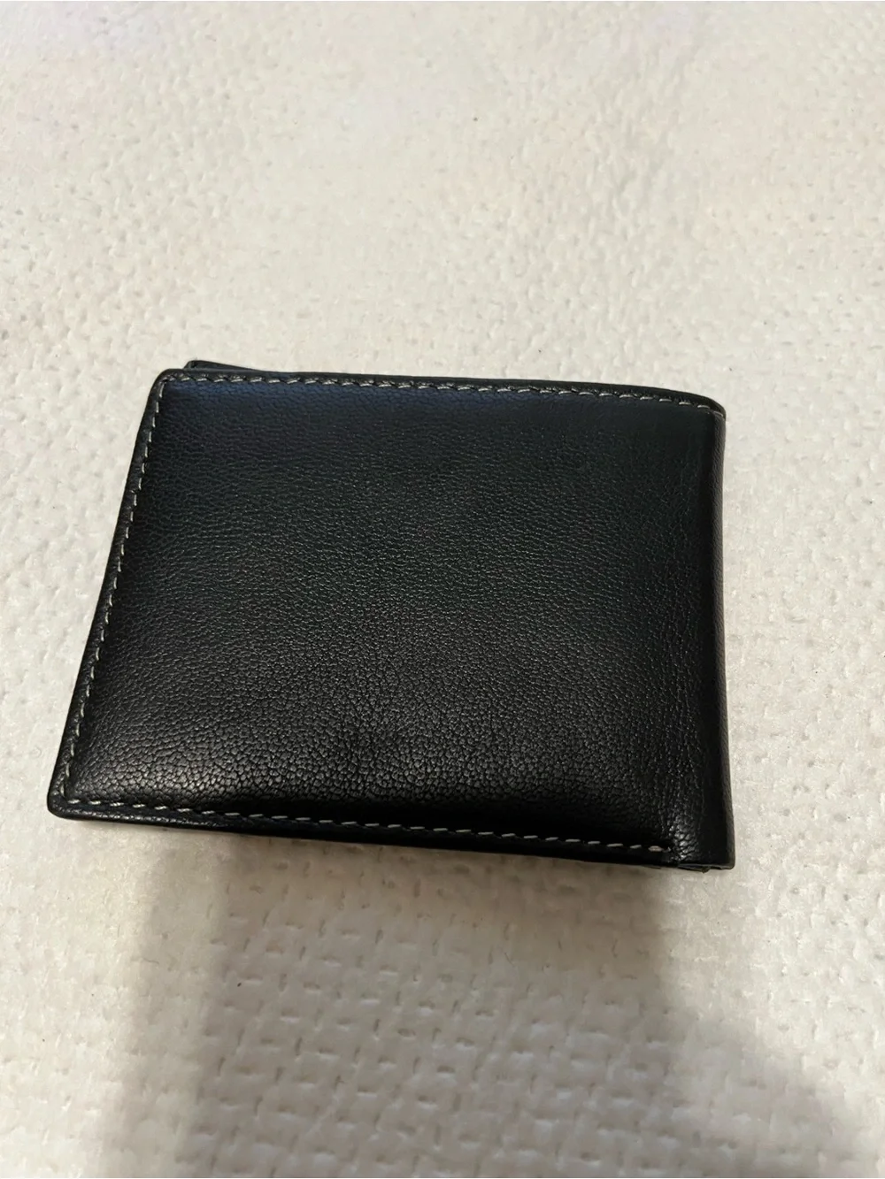 Timberland Black Leather Wallet with Embossed Tree Logo